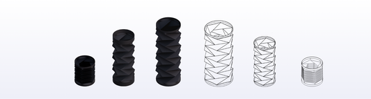 Plusieurs soufflets de protection - plan 3D au prototype
