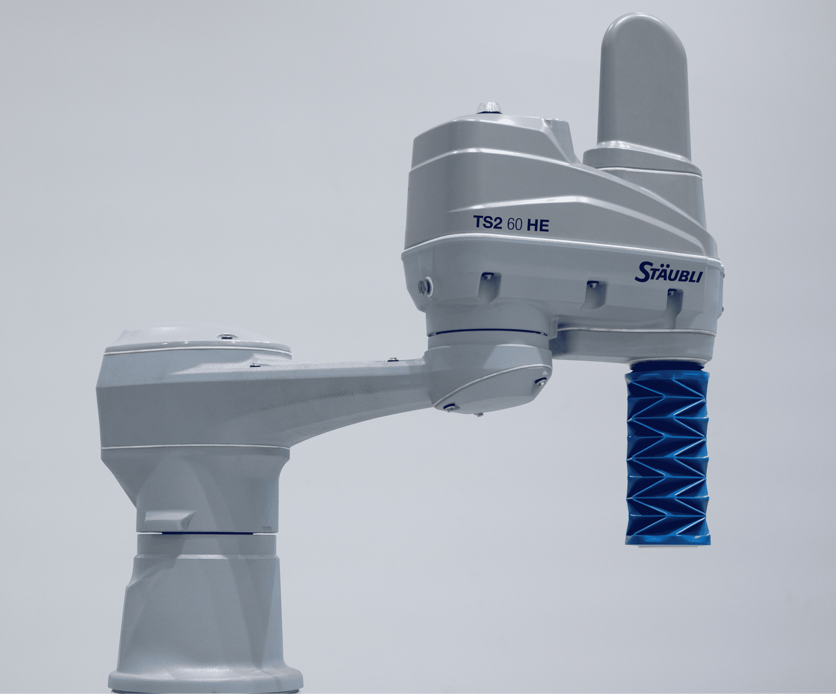 Robot Staubli - TS260 SCARA HE avec son soufflet bleu Eclore